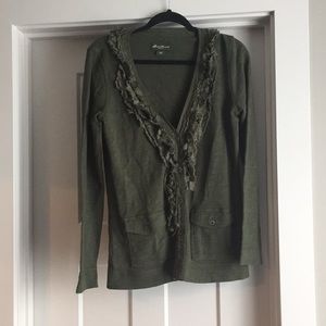 Green cardigan